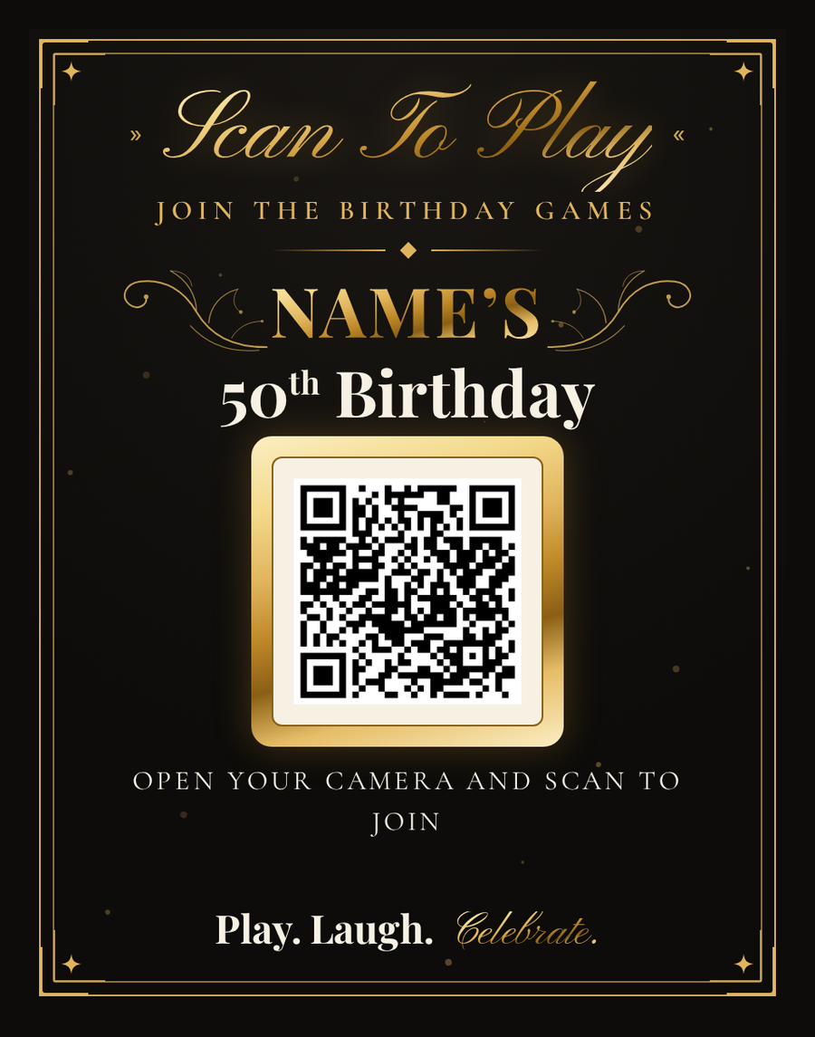 Scan to Play Table Tent printable preview