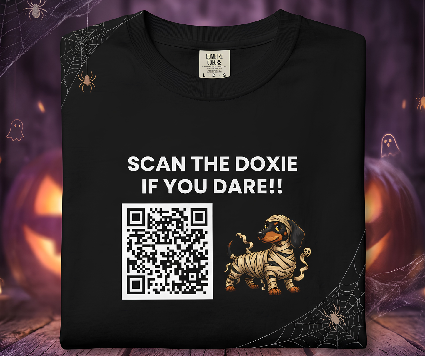 SCAN THE DOIXE IF YOU DARE! 🍬👻 Halloween QR Code T-Shirt