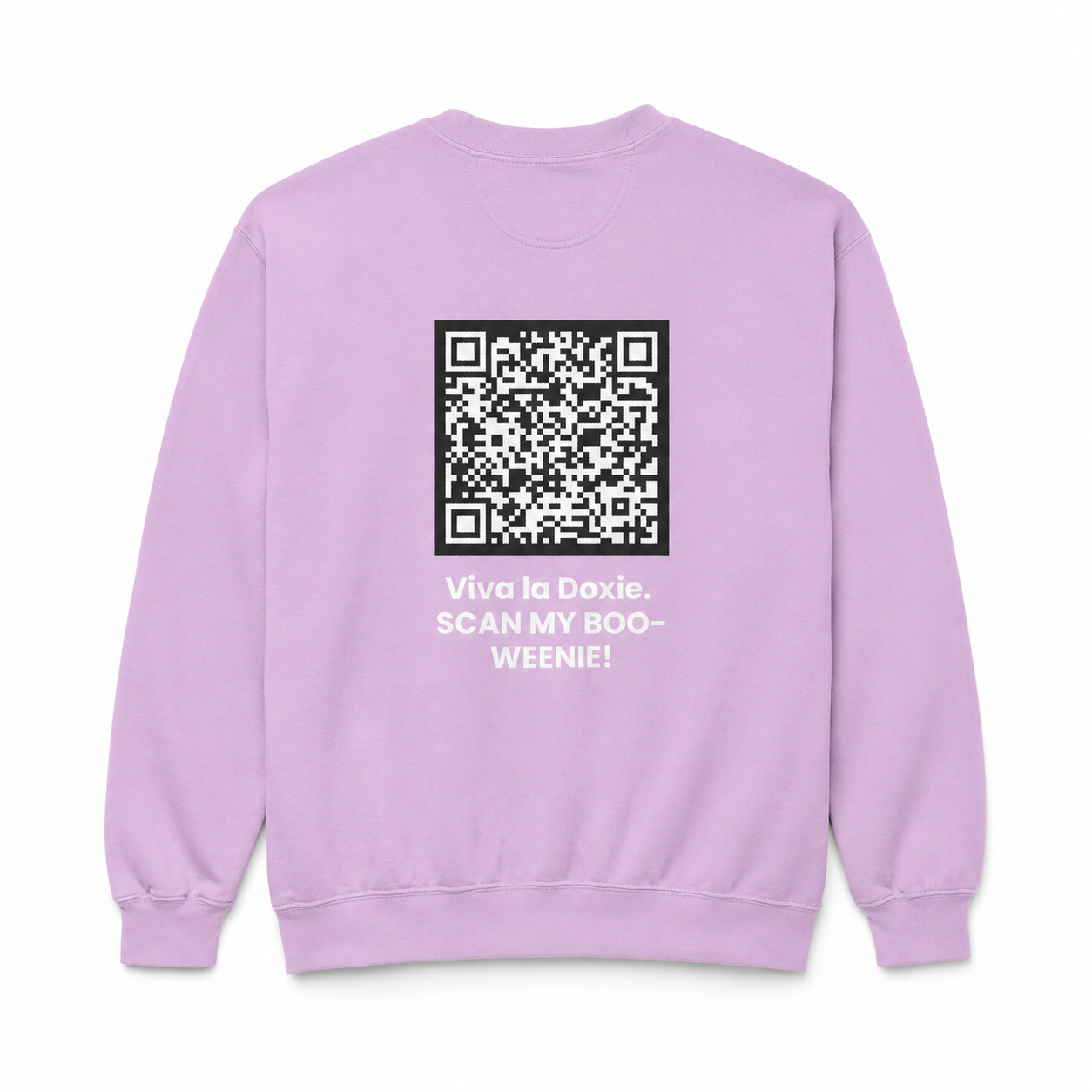 Viva la Doxie!  🌸👻 SCAN MY BOO-WEENIE! 🎃🧟 Halloween QR Code Sweatshirt