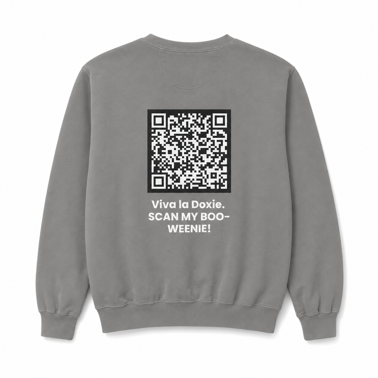 Viva la Doxie!  🌸👻 SCAN MY BOO-WEENIE! 🎃🧟 Halloween QR Code Sweatshirt