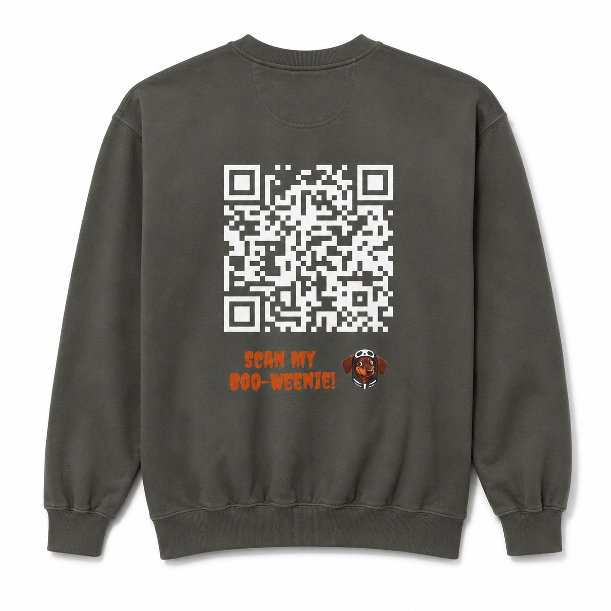 Scan My Boo-Weenie! 1👻Halloween Doxie Tribe QR Sweatshirt