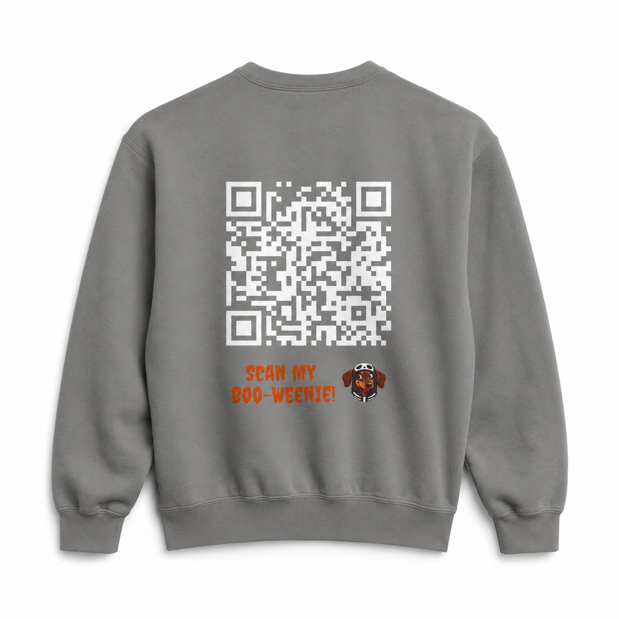 Scan My Boo-Weenie! 1👻Halloween Doxie Tribe QR Sweatshirt
