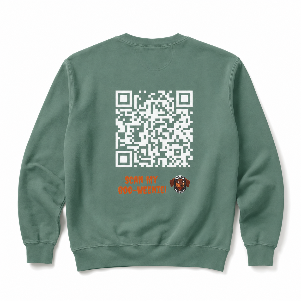 Scan My Boo-Weenie! 1👻Halloween Doxie Tribe QR Sweatshirt