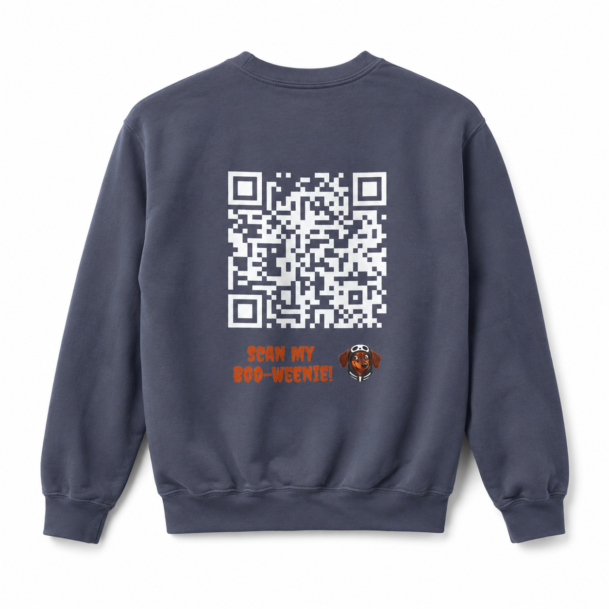 Scan My Boo-Weenie! 1👻Halloween Doxie Tribe QR Sweatshirt