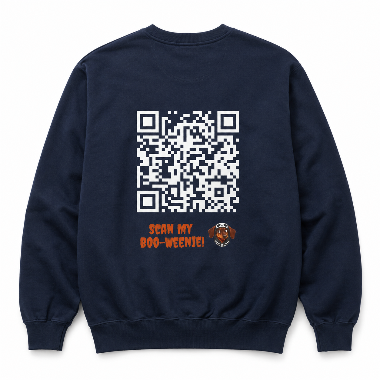 Scan My Boo-Weenie! 1👻Halloween Doxie Tribe QR Sweatshirt