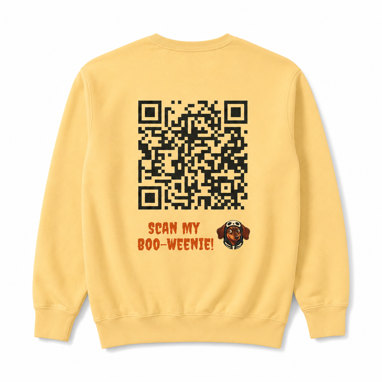 Scan My Boo-Weenie! 2😍🧛‍♀️ Halloween Doxie Tribe QR Code Sweatshirt