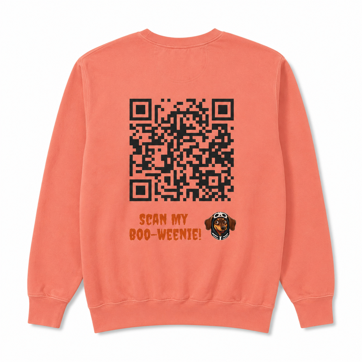 Scan My Boo-Weenie! 2😍🧛‍♀️ Halloween Doxie Tribe QR Code Sweatshirt