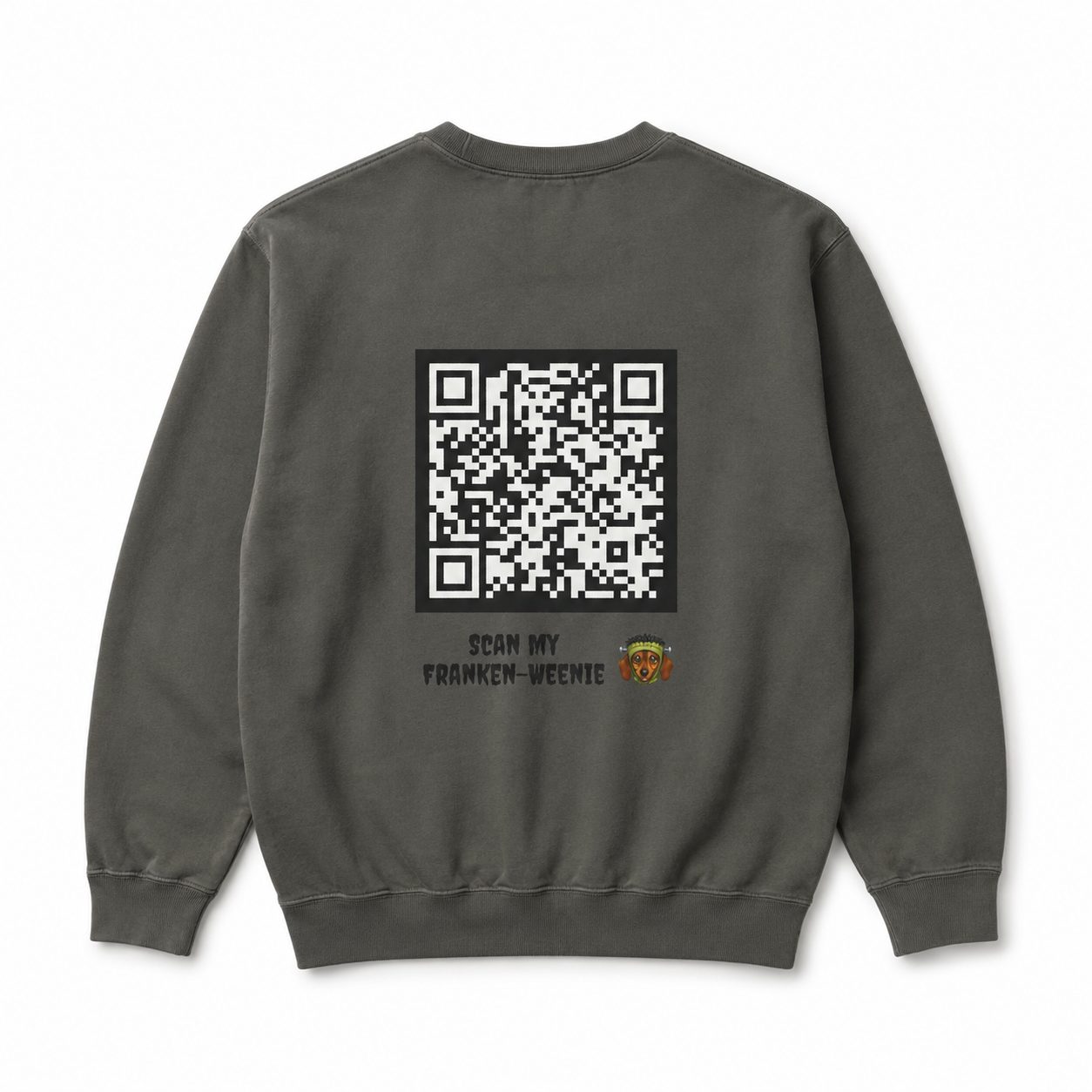 Scan My Franken-Weenie 🌭😂 Halloween Doxie Tribe QR Code Sweatshirt