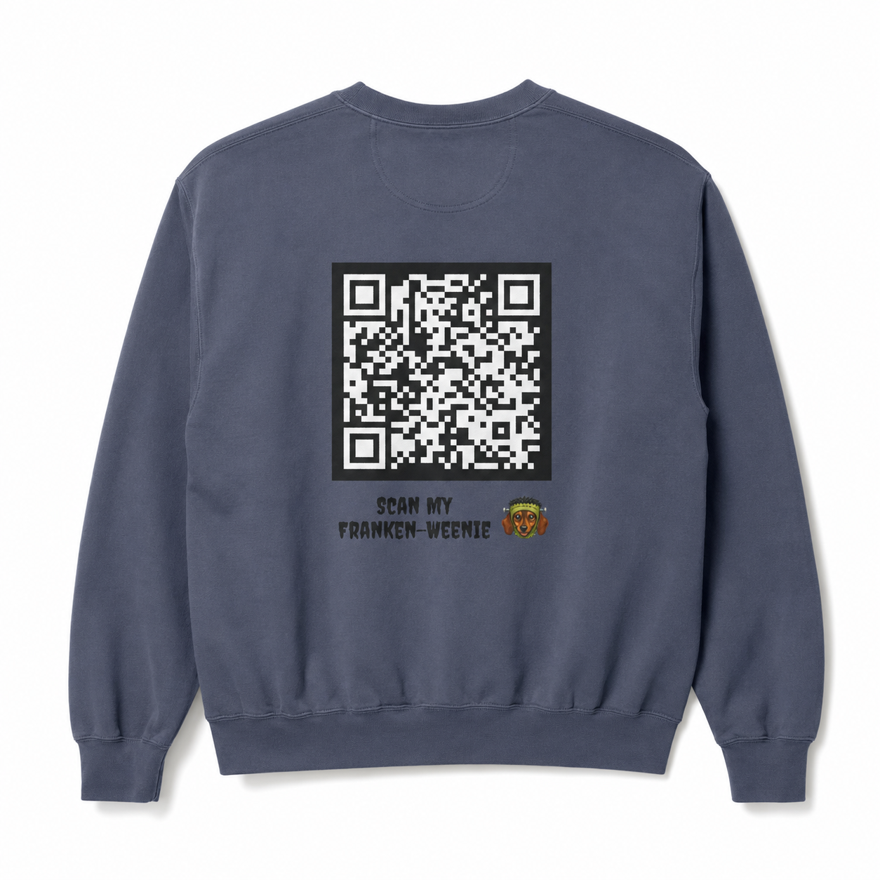 Scan My Franken-Weenie 🌭😂 Halloween Doxie Tribe QR Code Sweatshirt