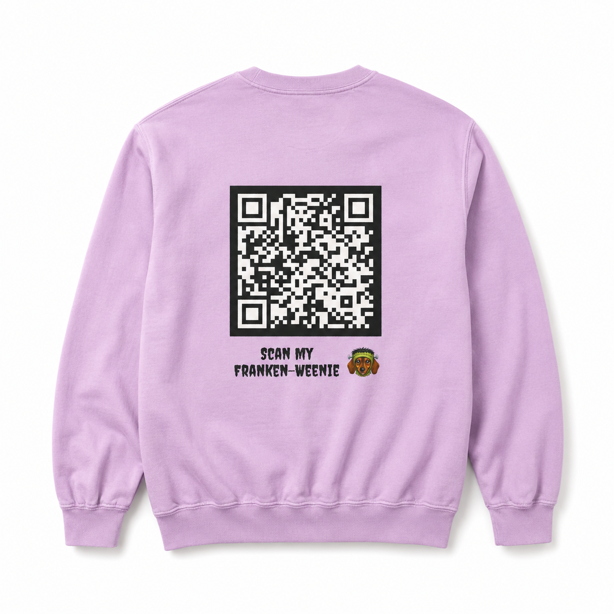 Scan My Franken-Weenie 🌭😂 Halloween Doxie Tribe QR Code Sweatshirt