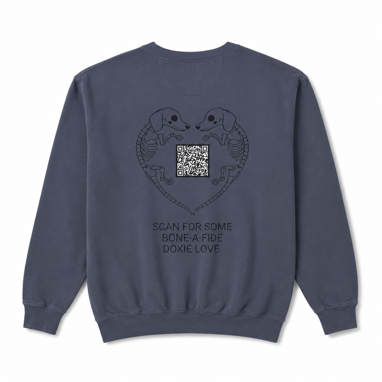 Scan For Some Bone-A-Fide DOXIE LOVE 😍🎃 Funny Halloween QR Code Sweatshirt