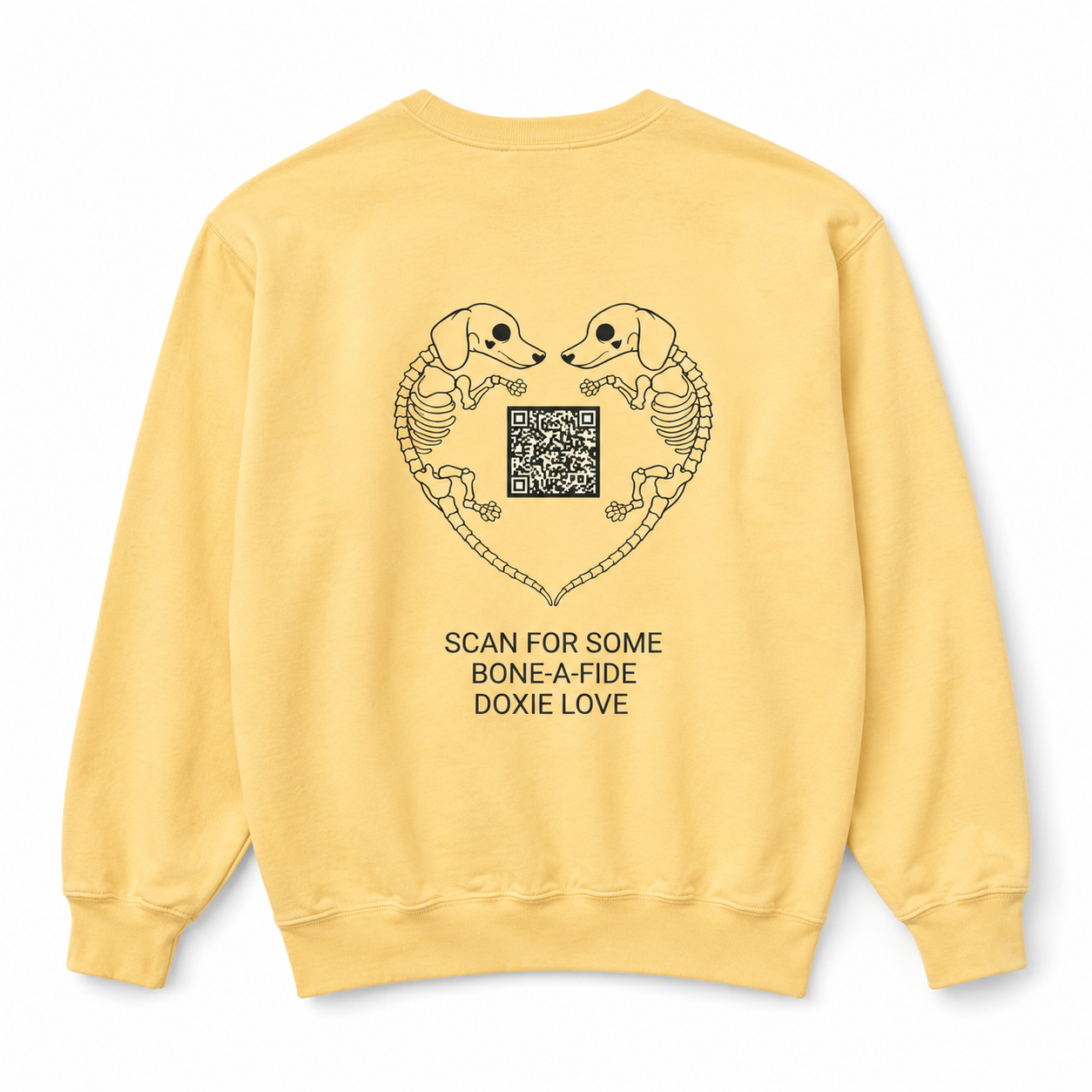 Scan For Some Bone-A-Fide DOXIE LOVE 😍🎃 Funny Halloween QR Code Sweatshirt