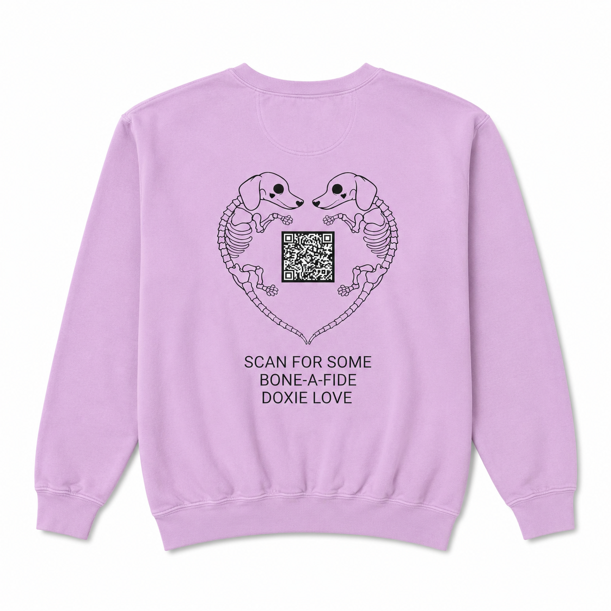 Scan For Some Bone-A-Fide DOXIE LOVE 😍🎃 Funny Halloween QR Code Sweatshirt