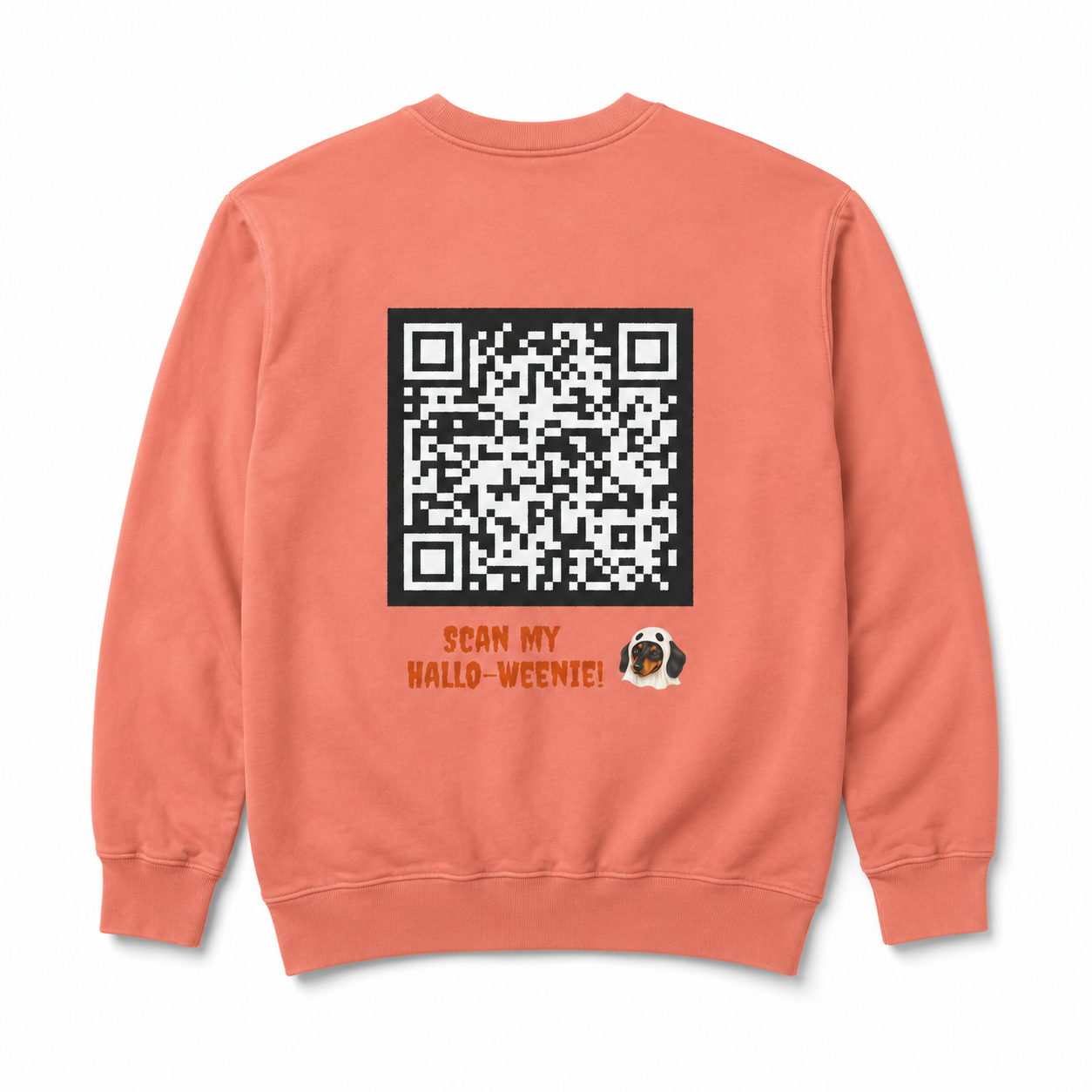 Scan My Hallo- Weenie! Doxie Love 😍🐾 Halloween QR Code Sweatshirt
