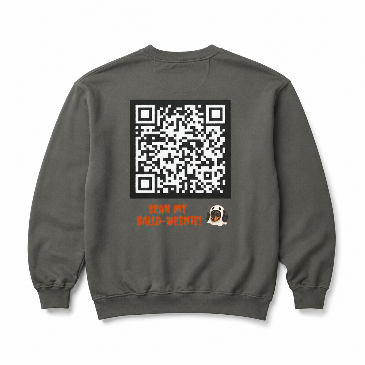 Scan My Hallo- Weenie! Doxie Love 😍🐾 Halloween QR Code Sweatshirt