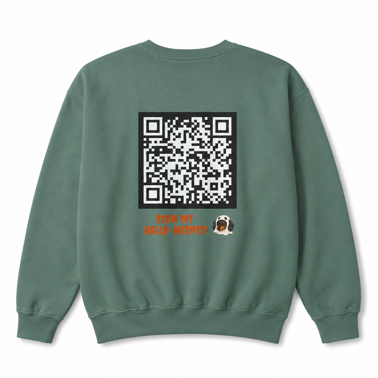 Scan My Hallo- Weenie! Doxie Love 😍🐾 Halloween QR Code Sweatshirt