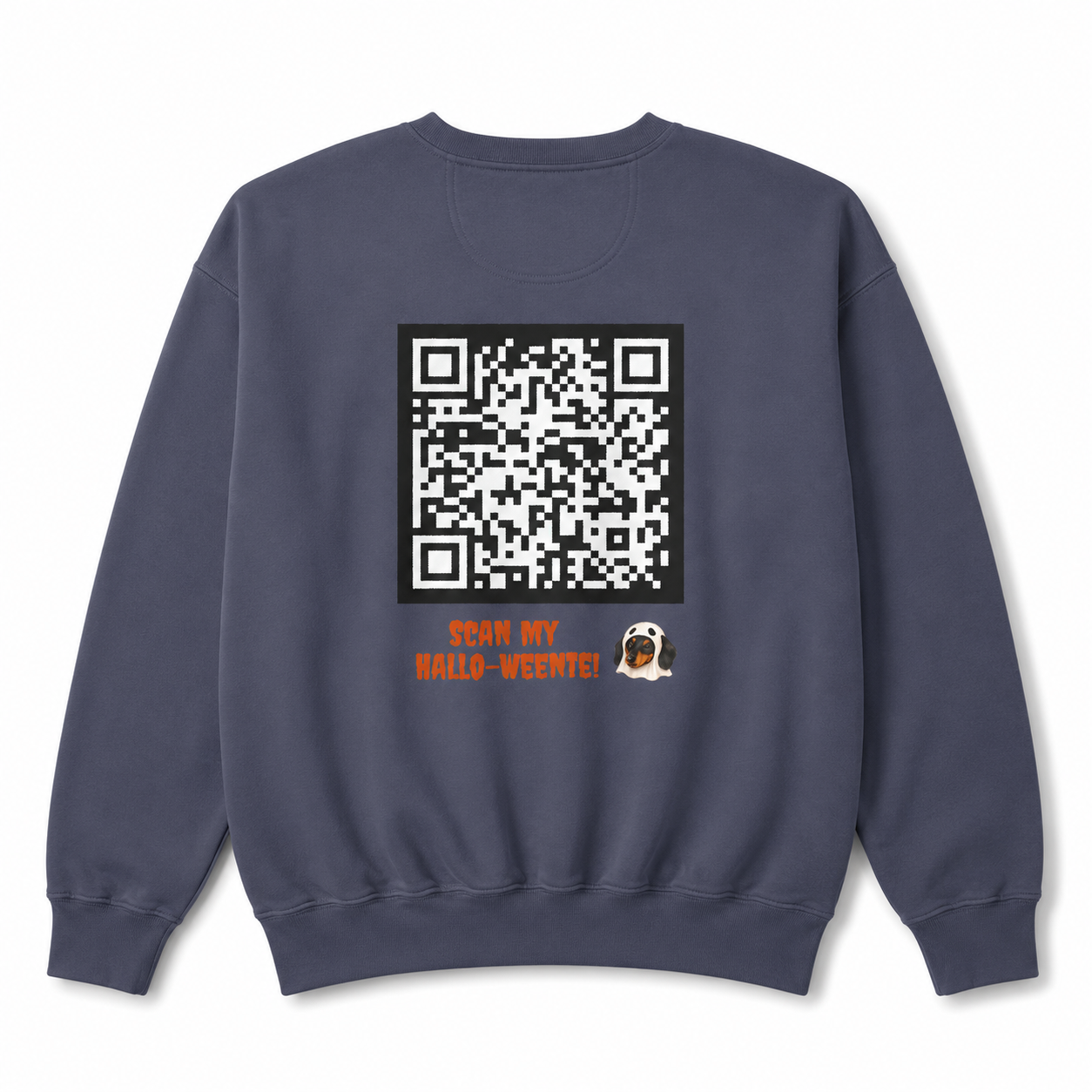 Scan My Hallo- Weenie! Doxie Love 😍🐾 Halloween QR Code Sweatshirt