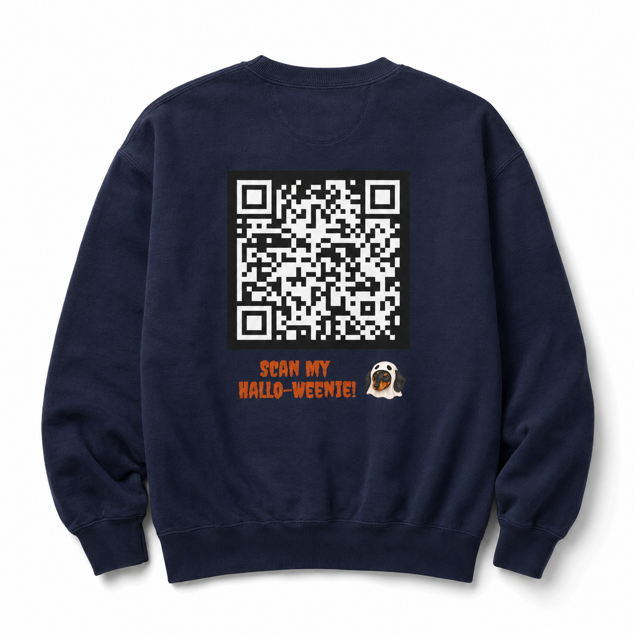 Scan My Hallo- Weenie! Doxie Love 😍🐾 Halloween QR Code Sweatshirt