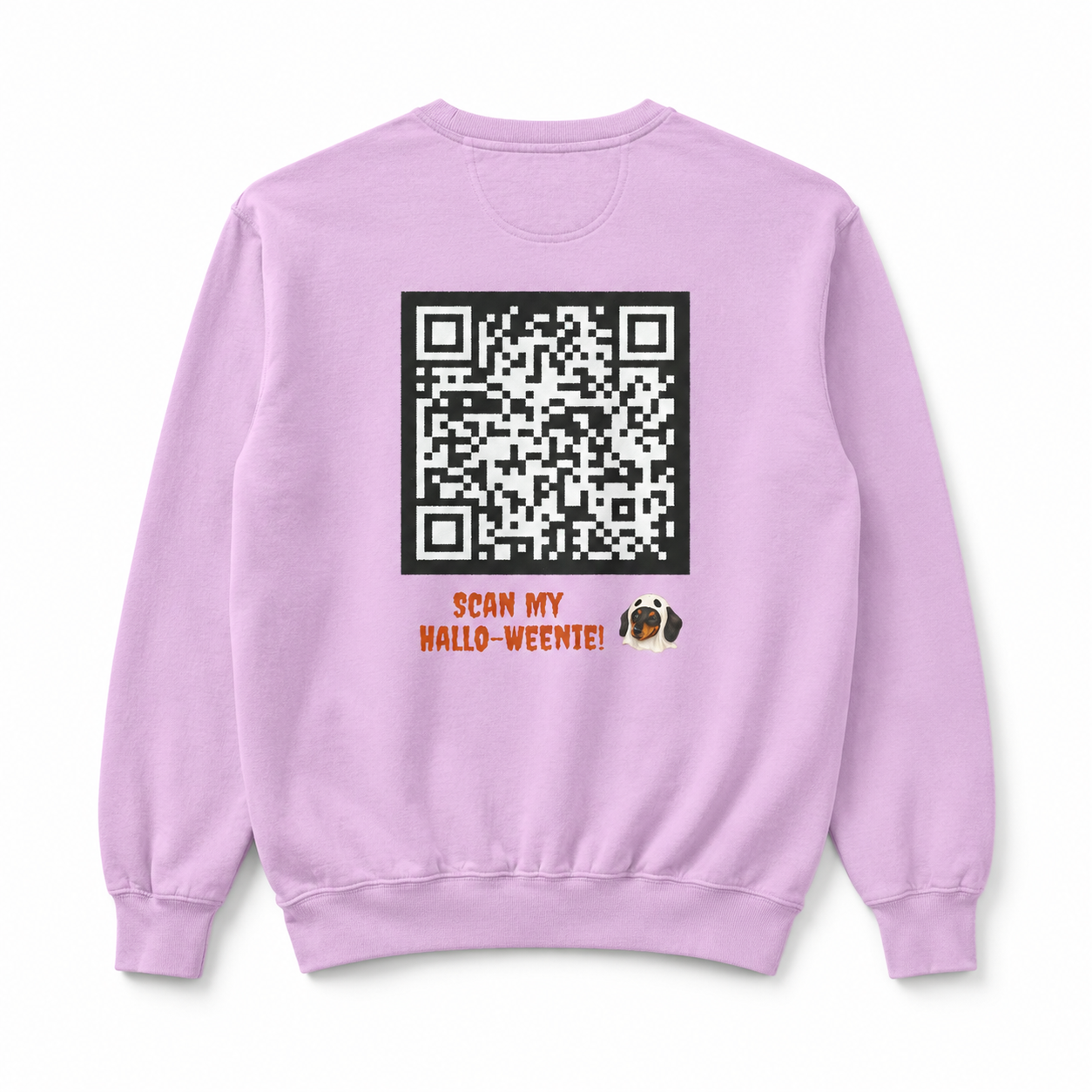 Scan My Hallo- Weenie! Doxie Love 😍🐾 Halloween QR Code Sweatshirt