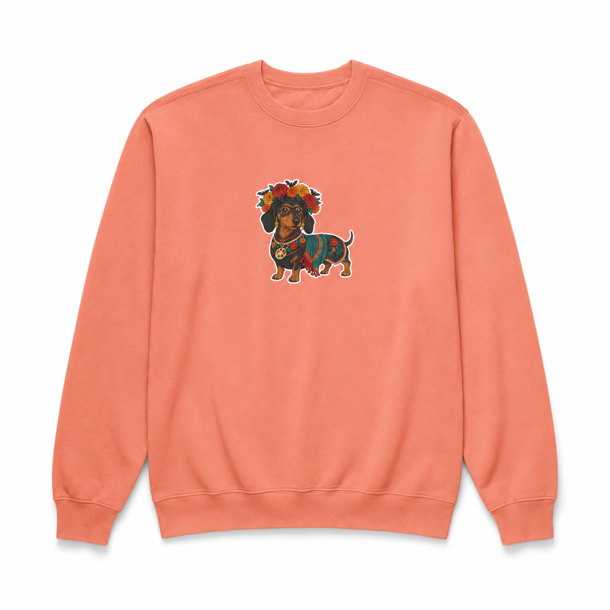 Viva la Doxie!  🌸👻 SCAN MY BOO-WEENIE! 🎃🧟 Halloween QR Code Sweatshirt
