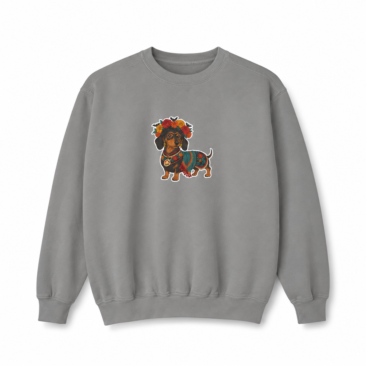 Viva la Doxie!  🌸👻 SCAN MY BOO-WEENIE! 🎃🧟 Halloween QR Code Sweatshirt