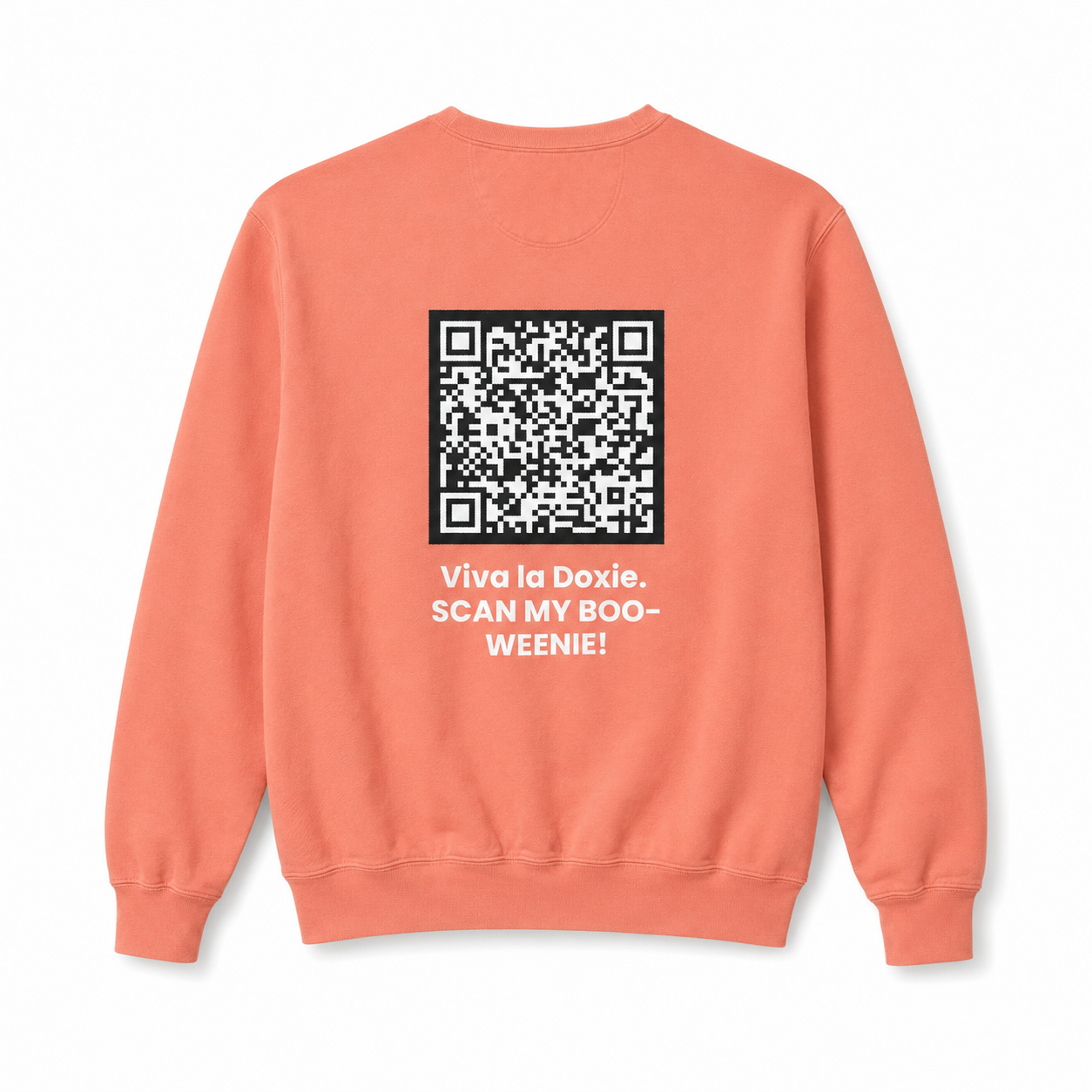 Viva la Doxie!  🌸👻 SCAN MY BOO-WEENIE! 🎃🧟 Halloween QR Code Sweatshirt