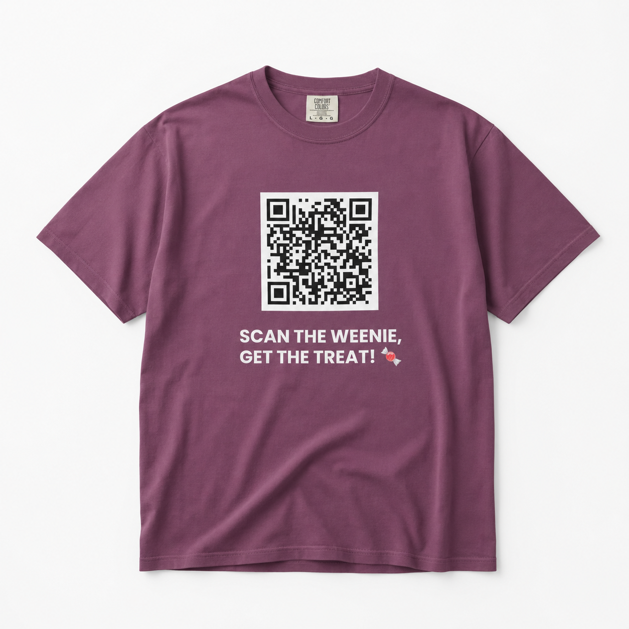 SCAN THE WEENIE, GET THE TREAT! 🍬 Halloween QR Code T-Shirt