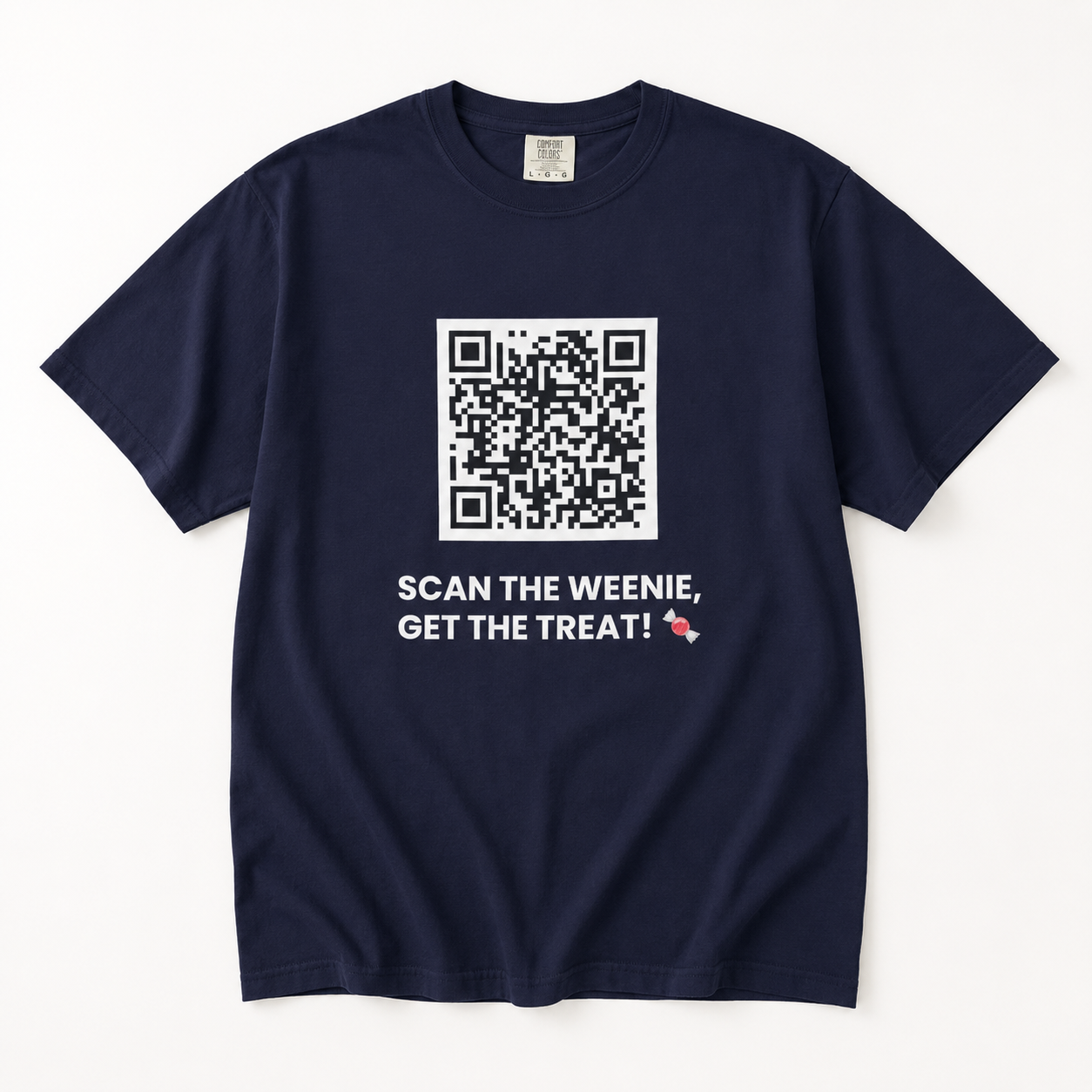 SCAN THE WEENIE, GET THE TREAT! 🍬 Halloween QR Code T-Shirt