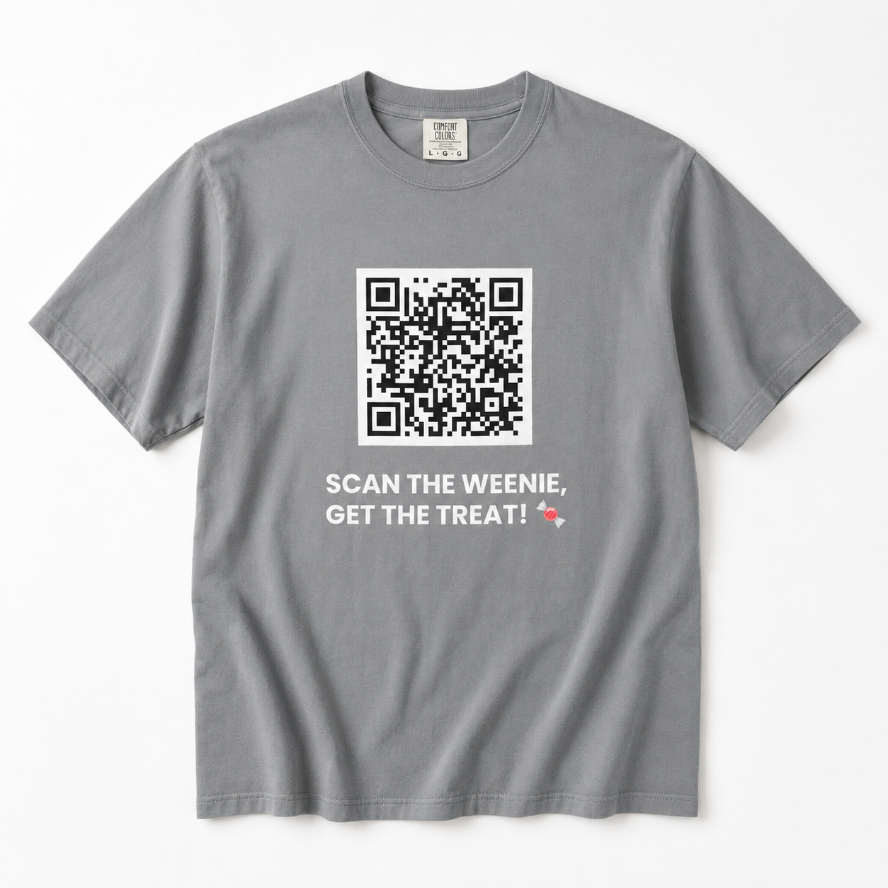 SCAN THE WEENIE, GET THE TREAT! 🍬 Halloween QR Code T-Shirt