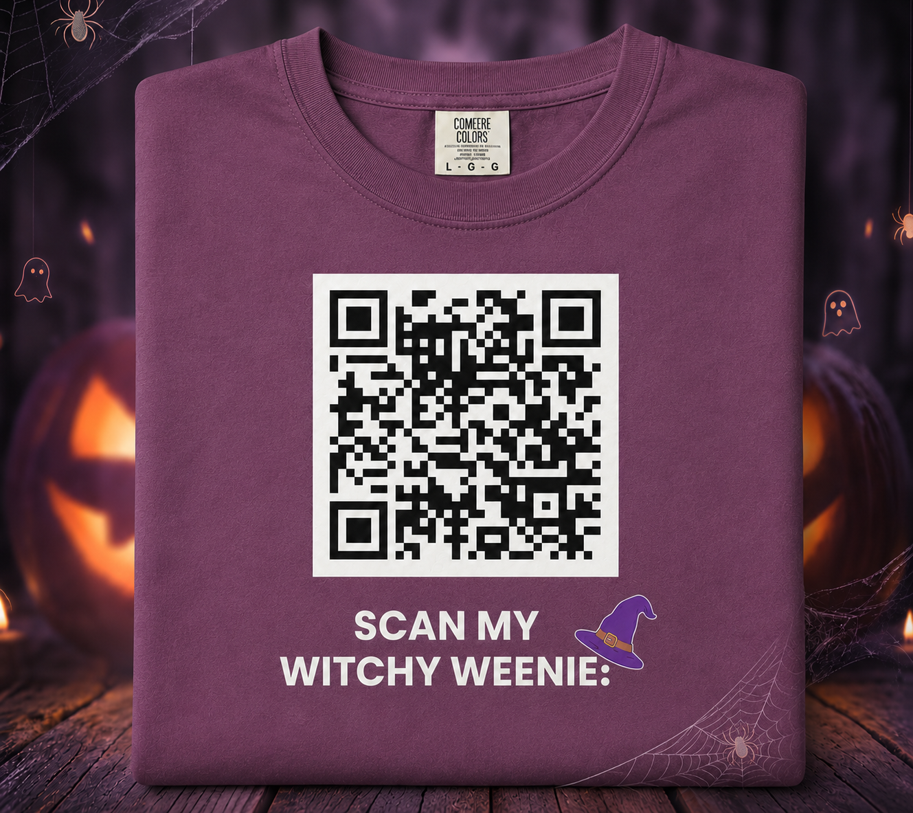 SCAN MY WITCHY WEENIE! 🍬 Halloween QR Code T-Shirt