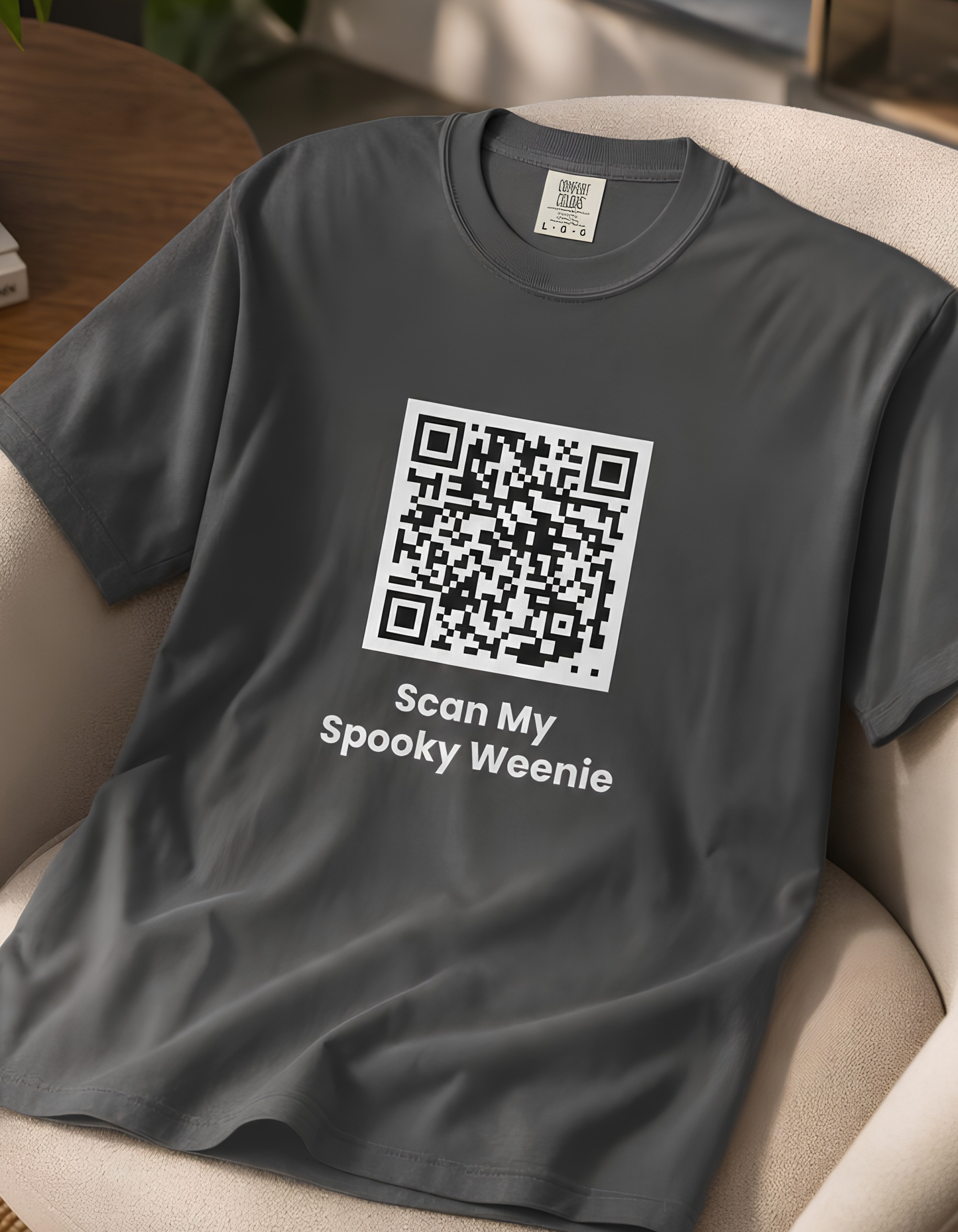 SCAN MY SPOOKY - WEENIE! 👻 Halloween QR Code T-Shirt