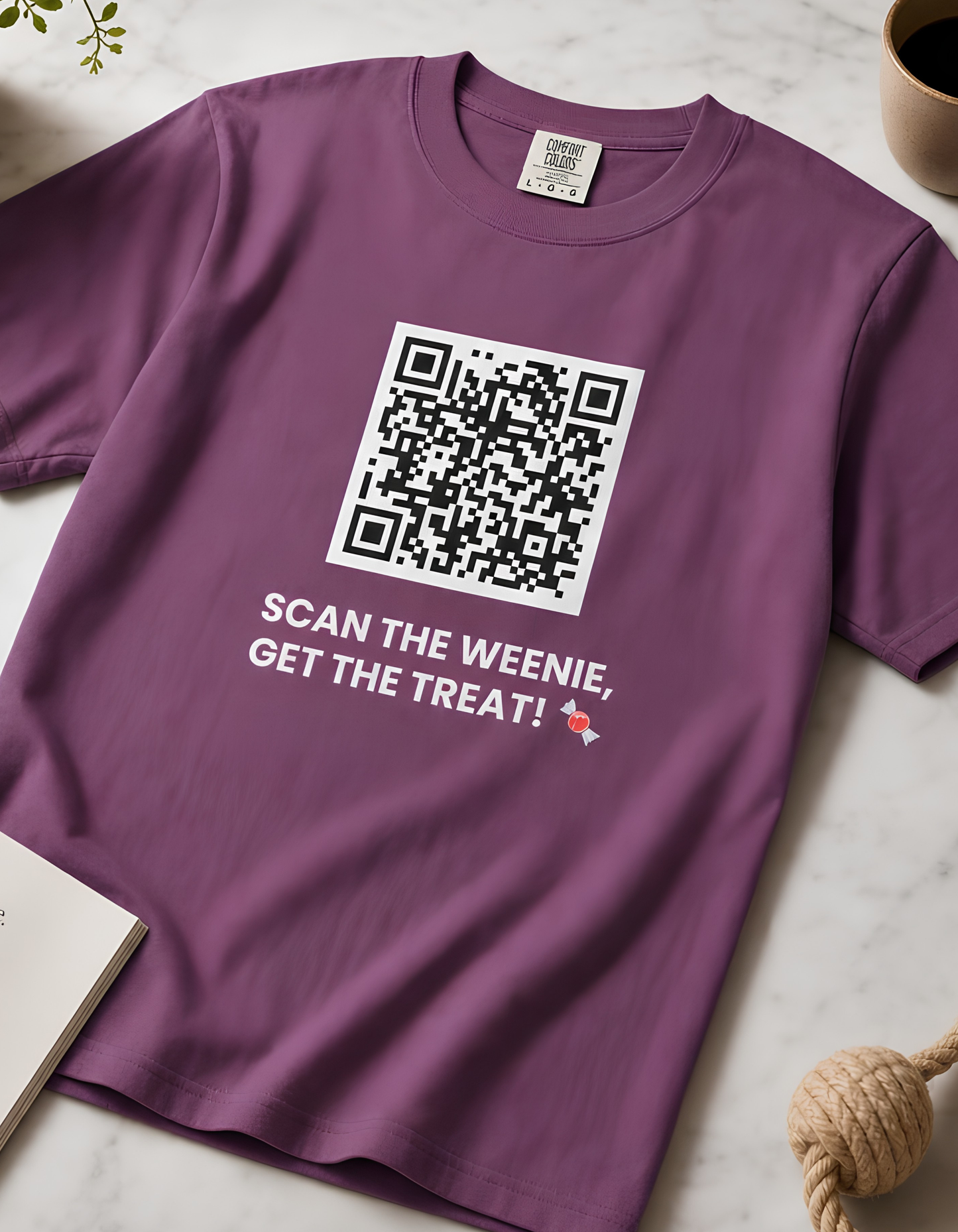 SCAN THE WEENIE, GET THE TREAT! 🍬 Halloween QR Code T-Shirt
