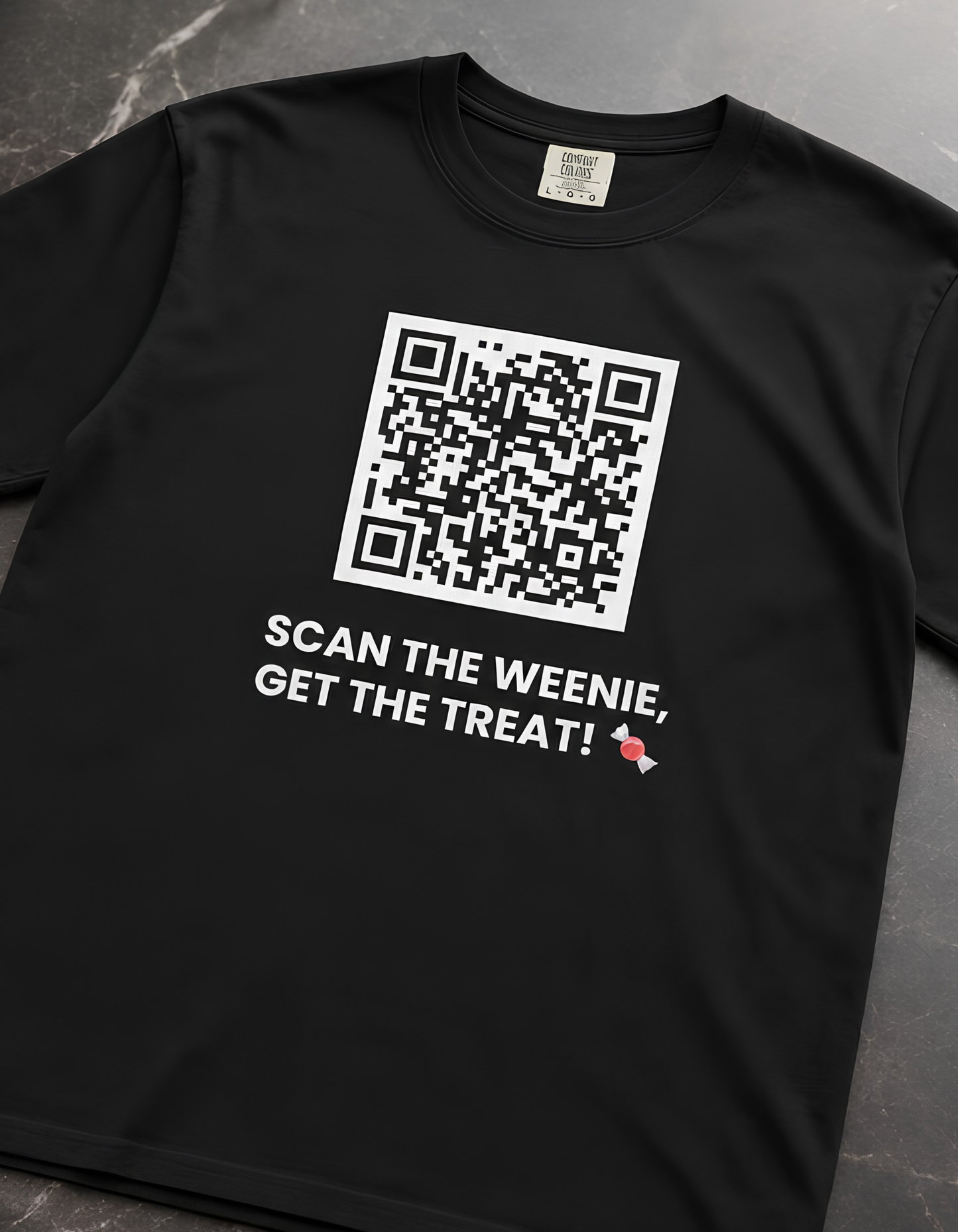 SCAN THE WEENIE, GET THE TREAT! 🍬 Halloween QR Code T-Shirt