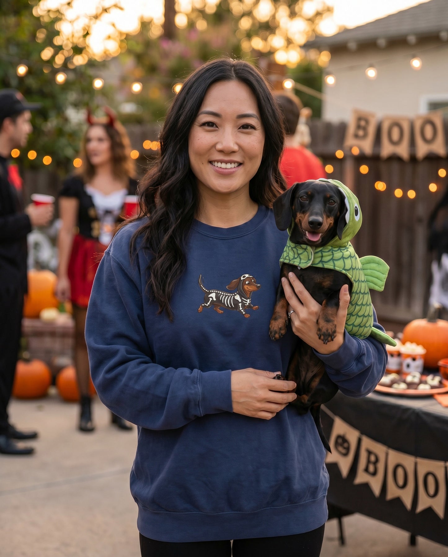 Scan My Boo-Weenie! 1👻Halloween Doxie Tribe QR Sweatshirt
