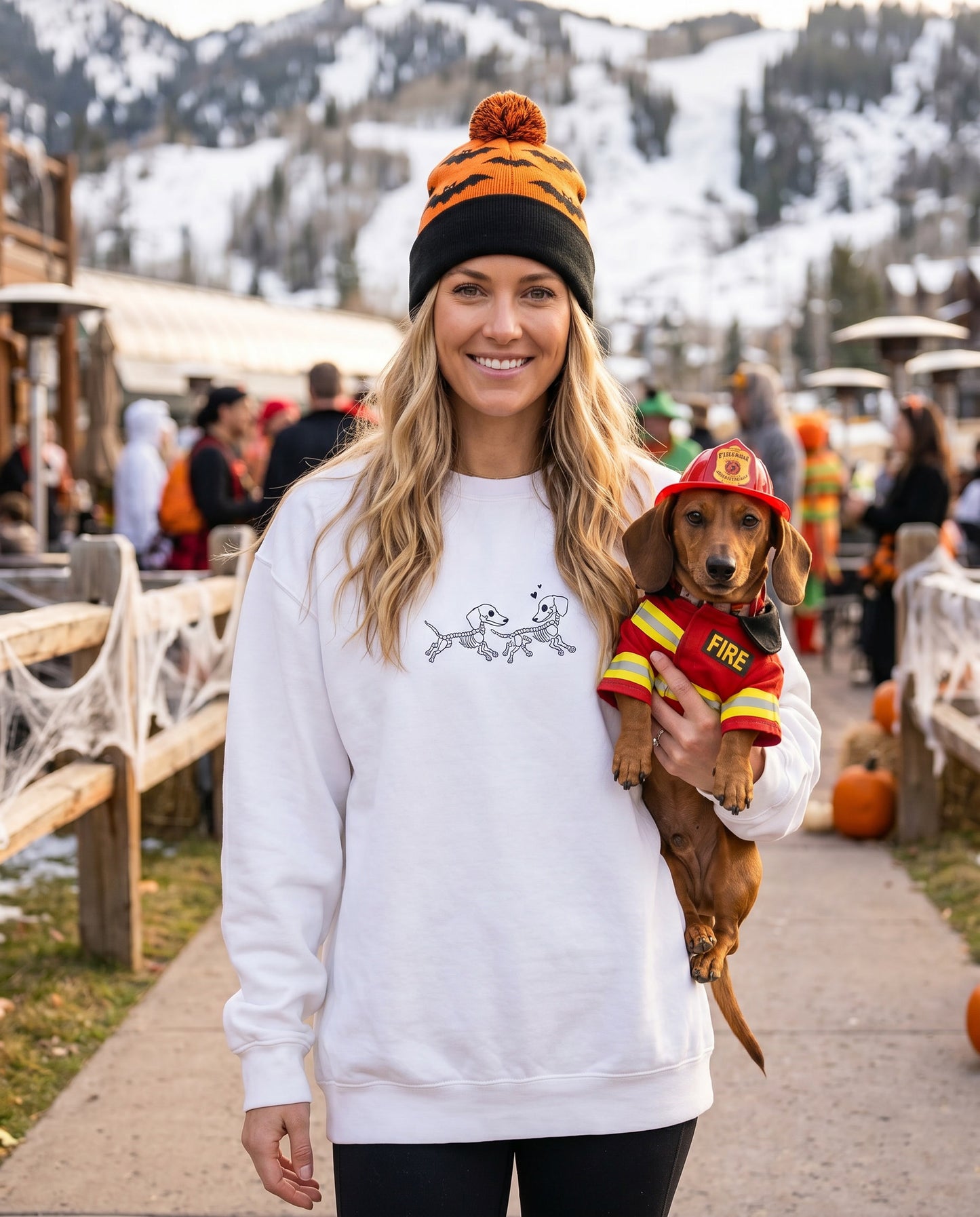 Scan For Some Bone-A-Fide DOXIE LOVE 😍🎃 Funny Halloween QR Code Sweatshirt