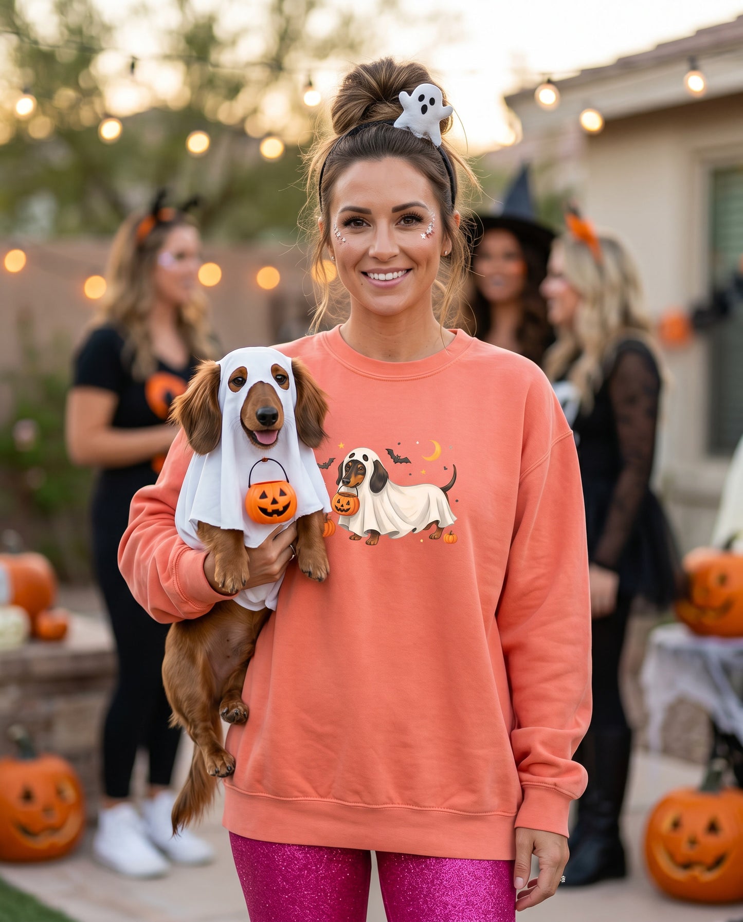 Scan My Hallo- Weenie! Doxie Love 😍🐾 Halloween QR Code Sweatshirt