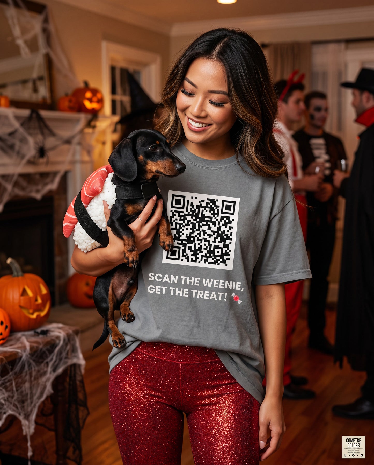 SCAN THE WEENIE, GET THE TREAT! 🍬 Halloween QR Code T-Shirt