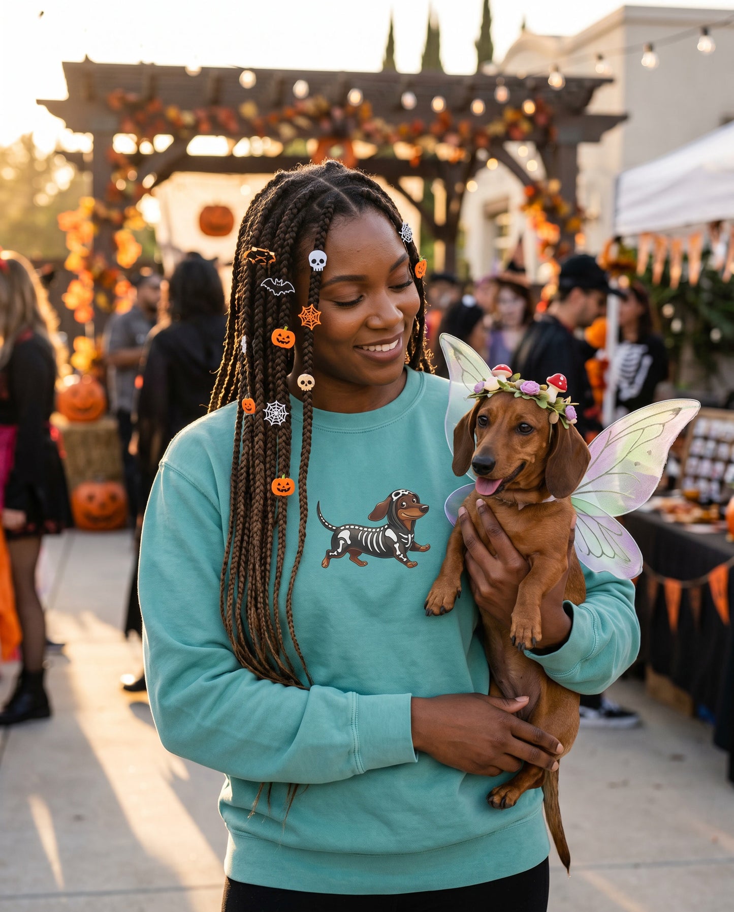 Scan My Boo-Weenie! 2😍🧛‍♀️ Halloween Doxie Tribe QR Code Sweatshirt