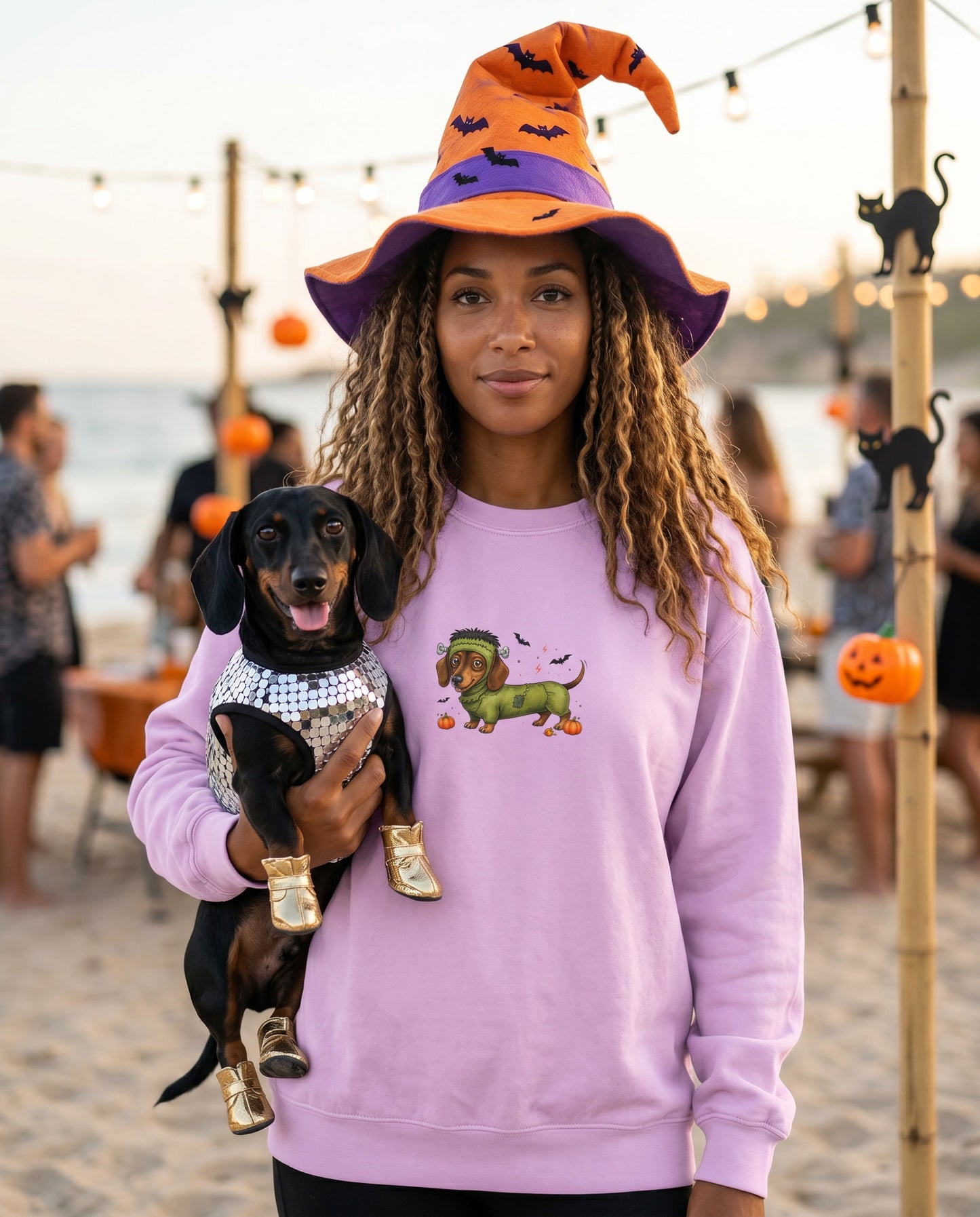 Scan My Franken-Weenie 🌭😂 Halloween Doxie Tribe QR Code Sweatshirt
