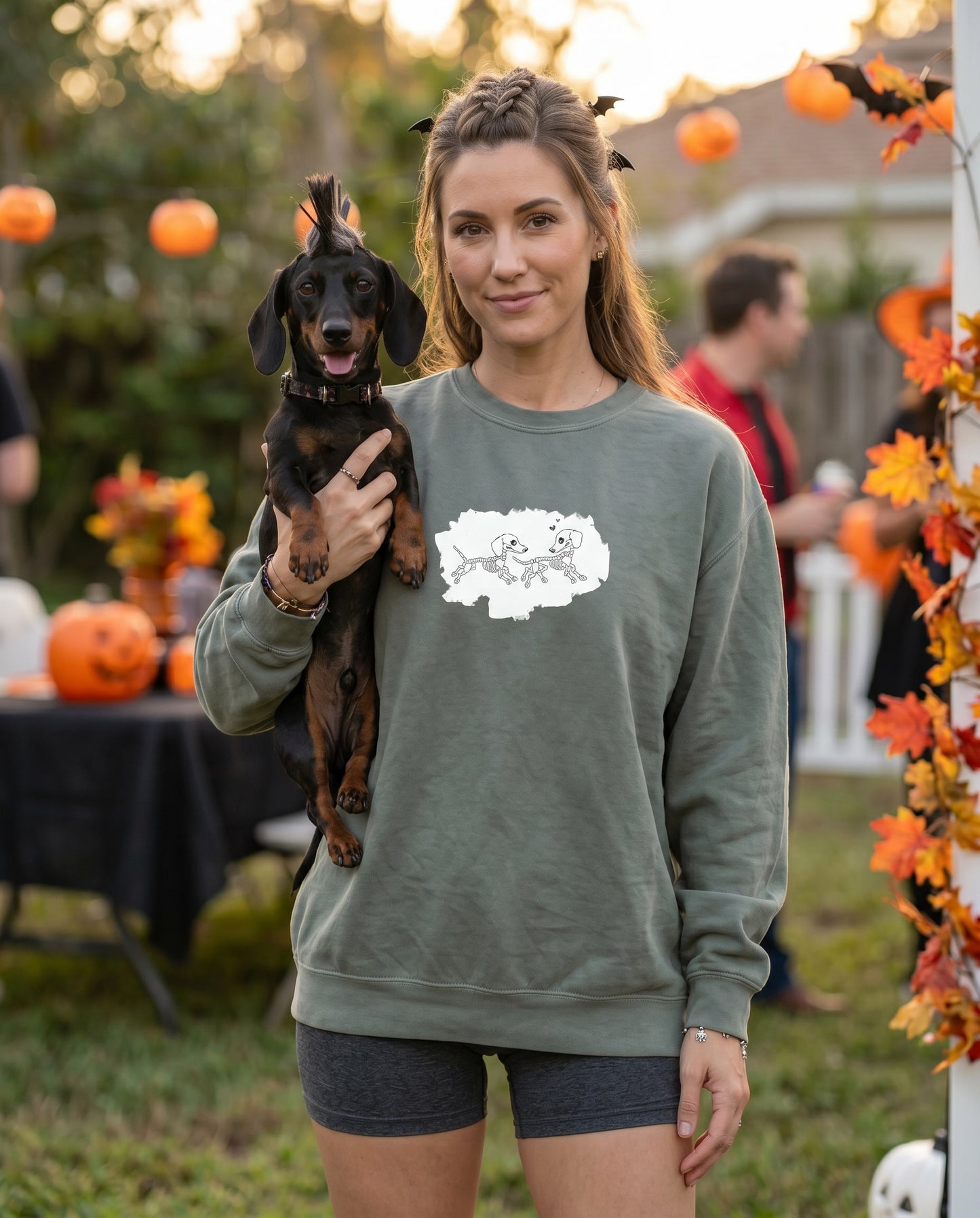 Scan For Some Bone-A-Fide DOXIE LOVE 😍🎃 Funny Halloween QR Code Sweatshirt