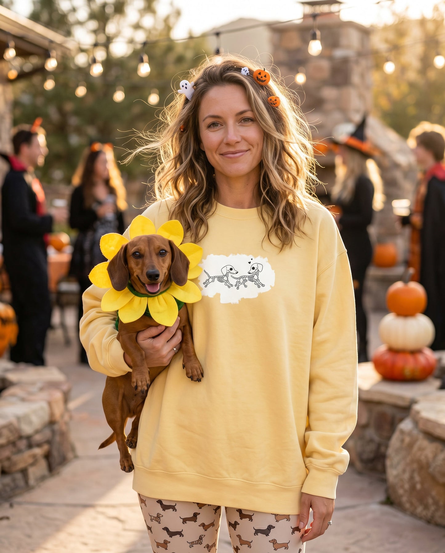 Scan For Some Bone-A-Fide DOXIE LOVE 😍🎃 Funny Halloween QR Code Sweatshirt
