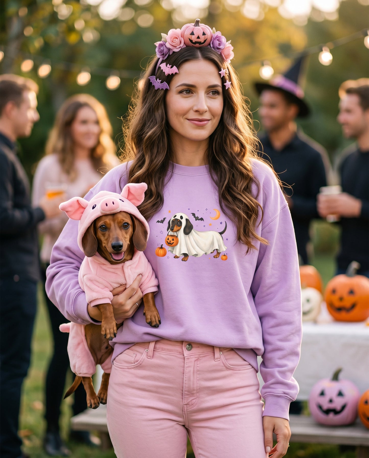 Scan My Hallo- Weenie! Doxie Love 😍🐾 Halloween QR Code Sweatshirt