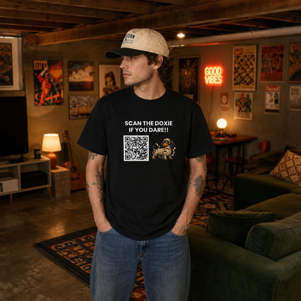 SCAN THE DOIXE IF YOU DARE! 🍬👻 Halloween QR Code T-Shirt