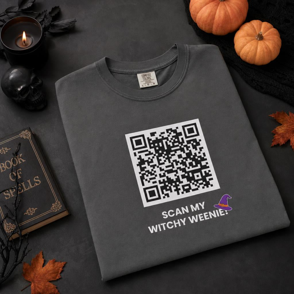 SCAN MY WITCHY WEENIE! 🍬 Halloween QR Code T-Shirt