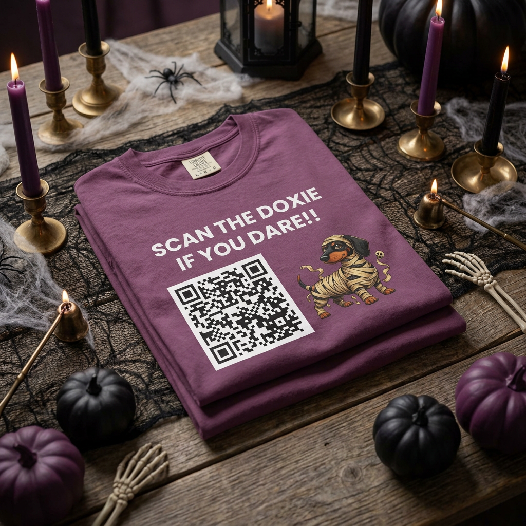 SCAN THE DOIXE IF YOU DARE! 🍬👻 Halloween QR Code T-Shirt