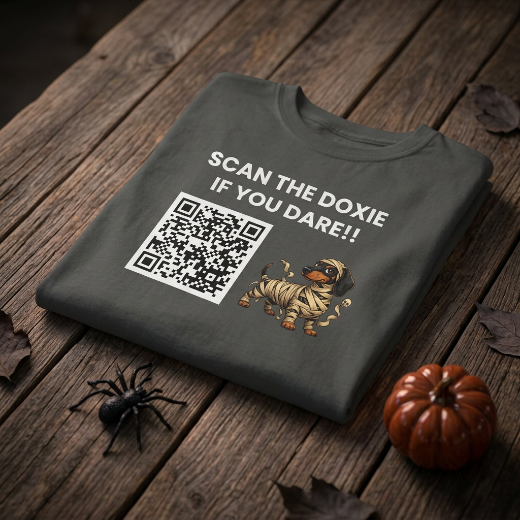 SCAN THE DOIXE IF YOU DARE! 🍬👻 Halloween QR Code T-Shirt