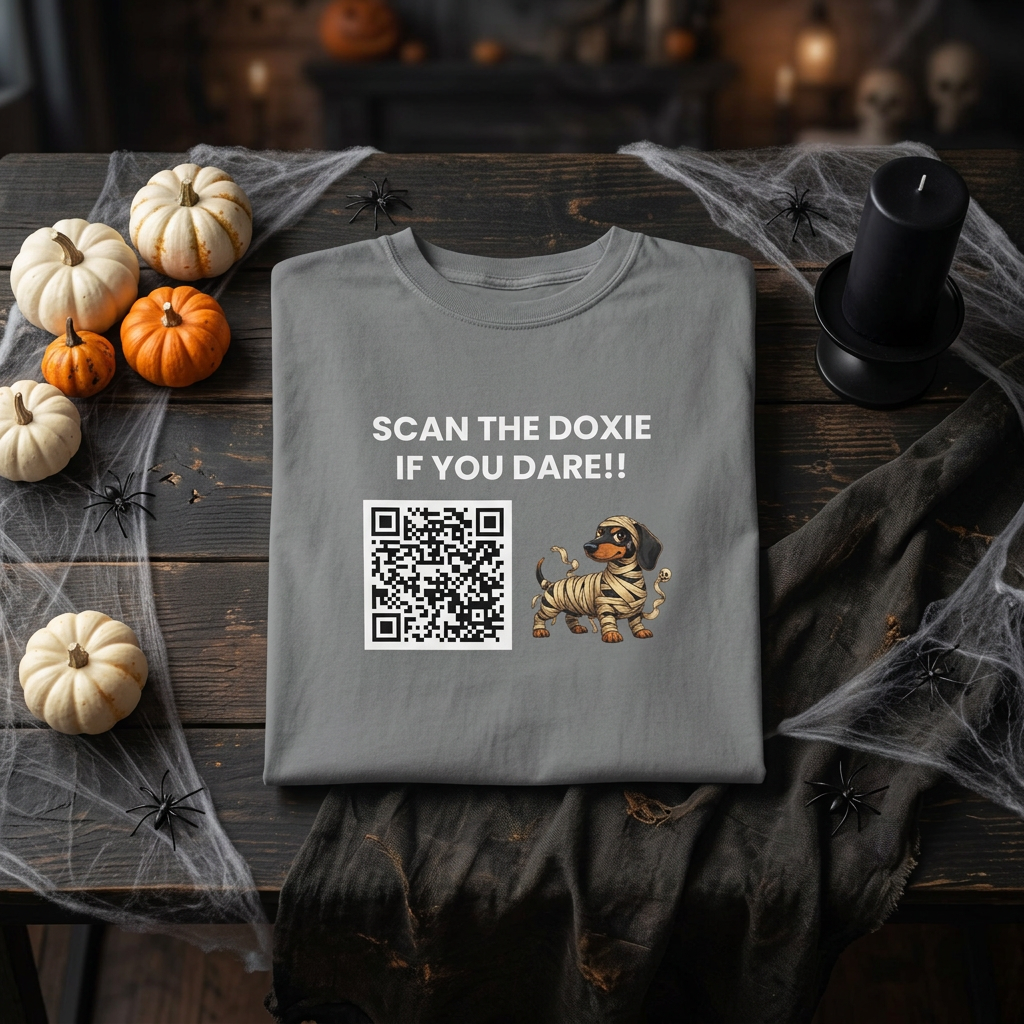 SCAN THE DOIXE IF YOU DARE! 🍬👻 Halloween QR Code T-Shirt