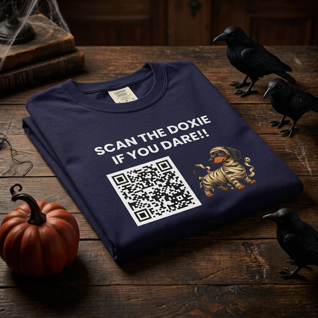SCAN THE DOIXE IF YOU DARE! 🍬👻 Halloween QR Code T-Shirt